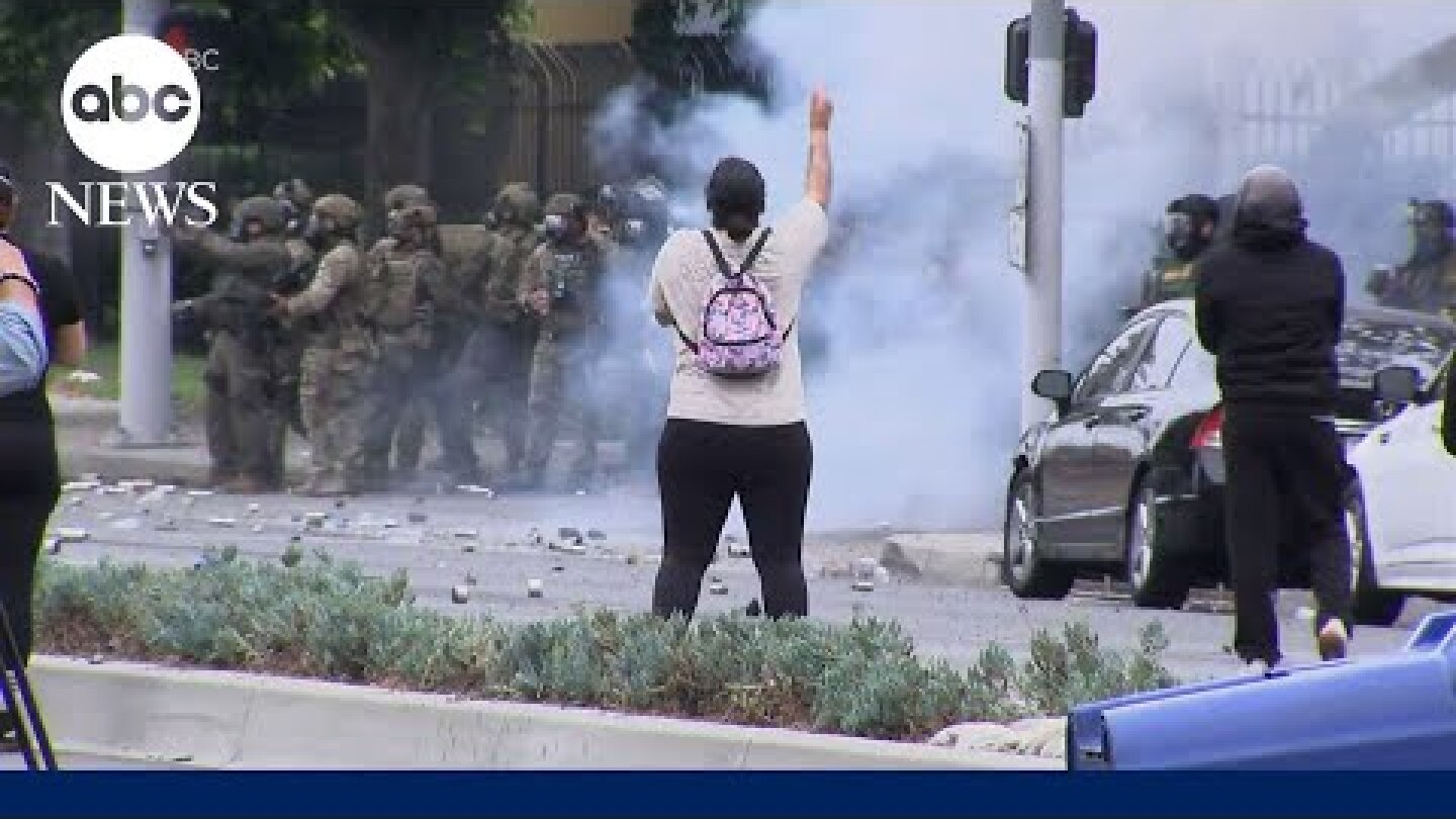 Protests escalate into conflict in Los Angeles