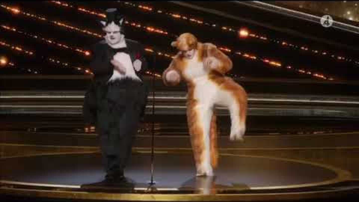 James Corden and Rebel Wilson Funny ‘Cats’ Oscars Skit