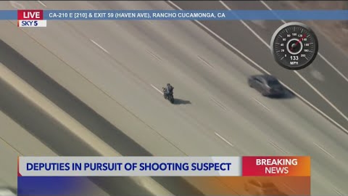Fleeing motorcyclist suspected of shooting sheriff's deputy crashes mid-pursuit