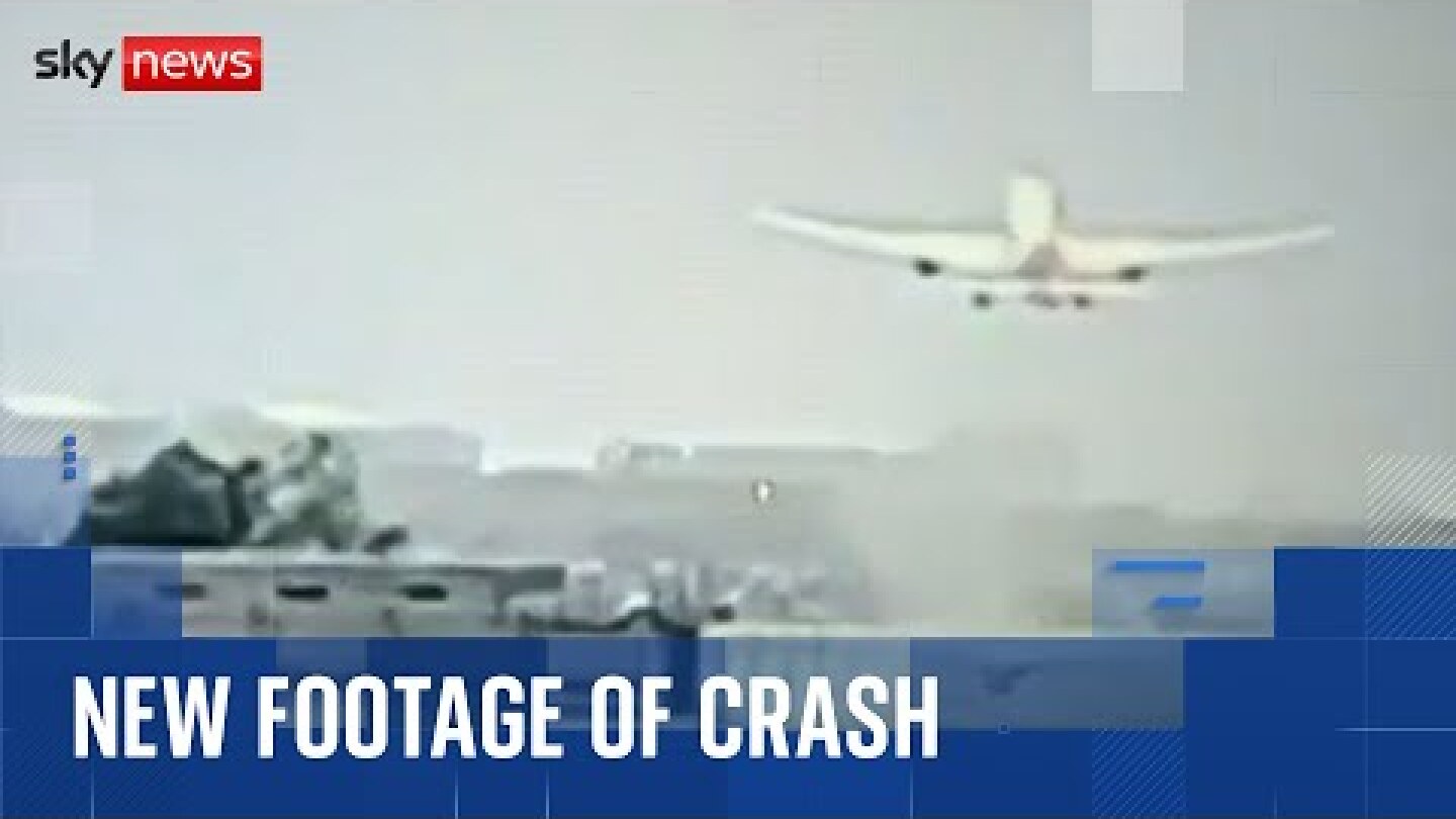 New footage shows moment Air India plane takes off and crashes