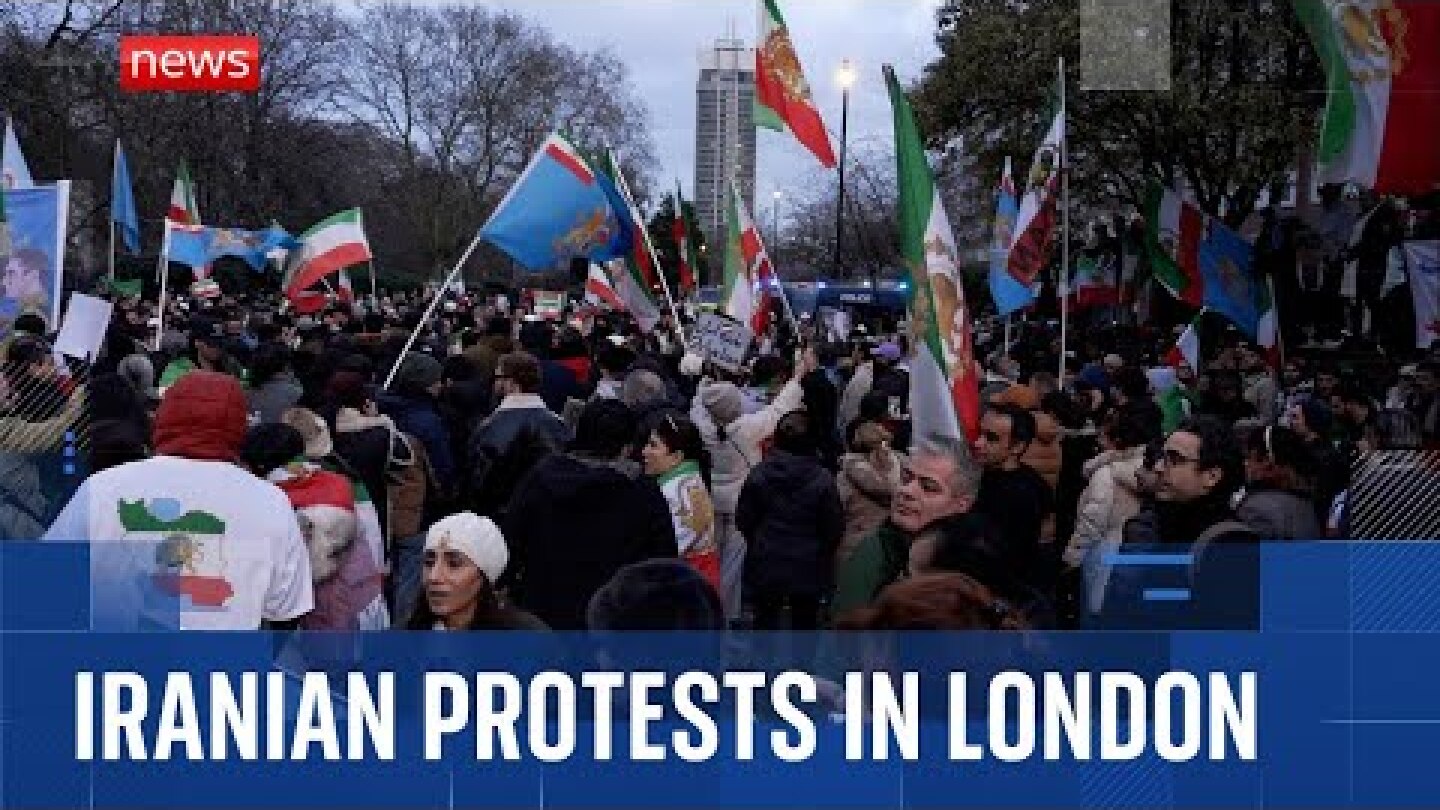Protests held in London in solidarity with Iranians