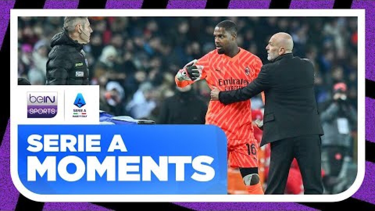 FULL INCIDENT as Mike Maignan and AC Milan walk off at Udinese | Serie A 23/24 Moments