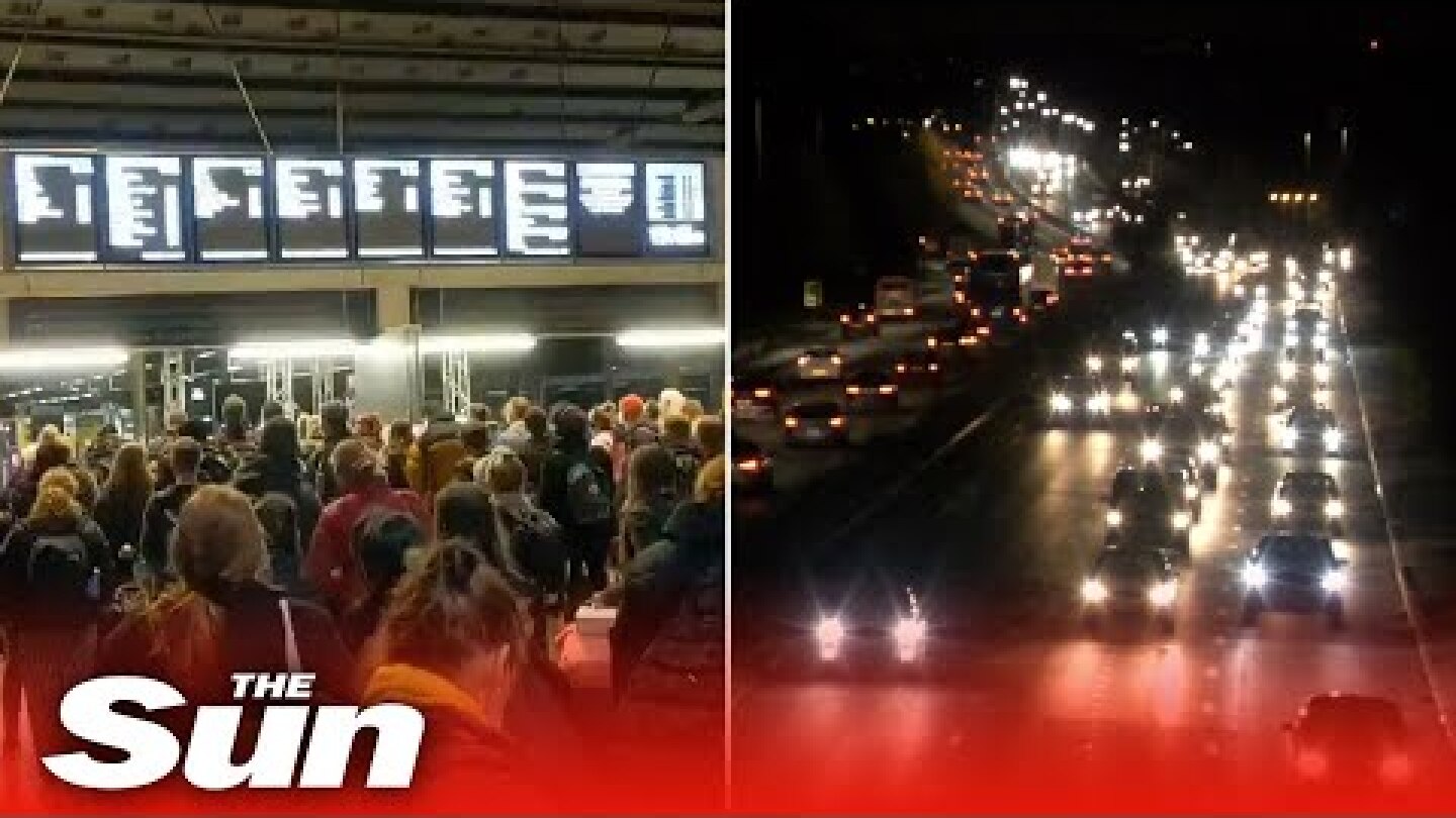 Stations are packed as thousands race to flee capital by rail and road before Tier 4 lockdown begins