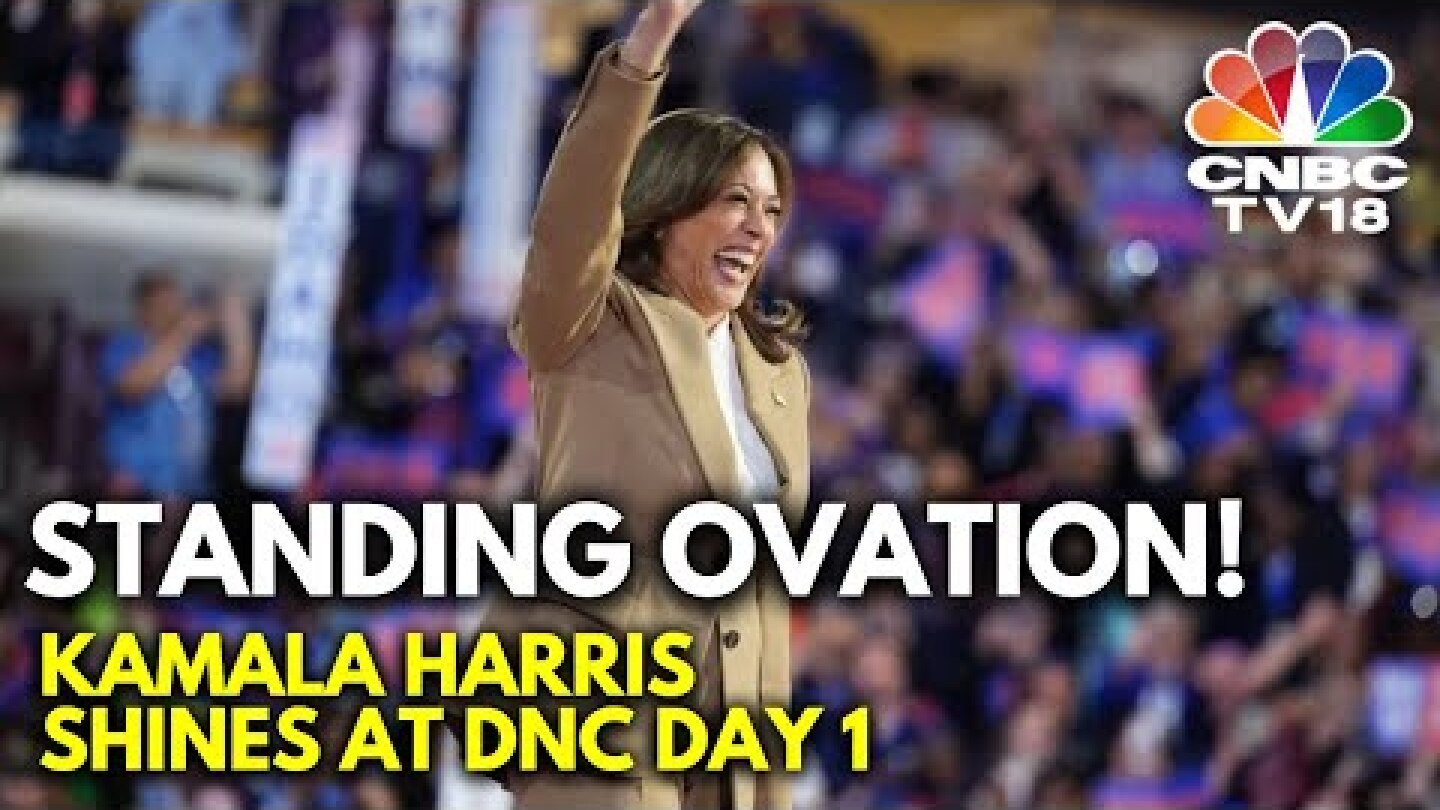 Kamala Harris Receives Standing Ovation At DNC Day 1 | Democratic Convention | N18G
