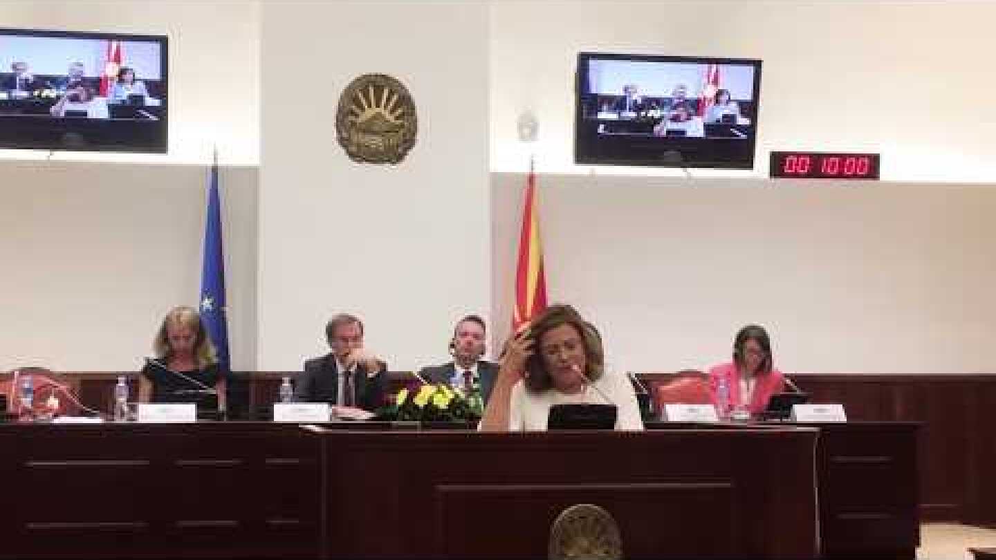 Παρέμβαση Μαρίας Σπυράκη στη Βουλή της πΓΔΜ