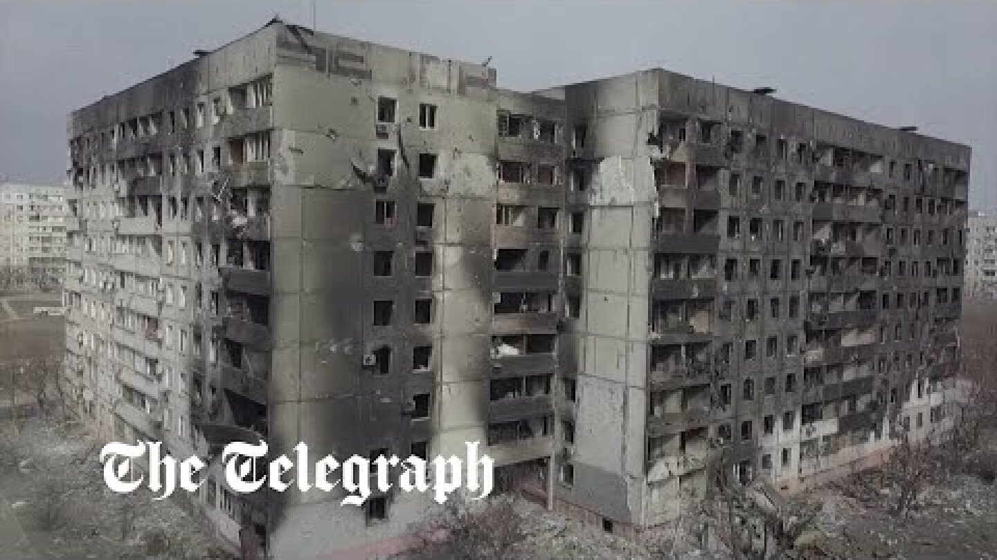 Drone footage shows devastation in Mariupol