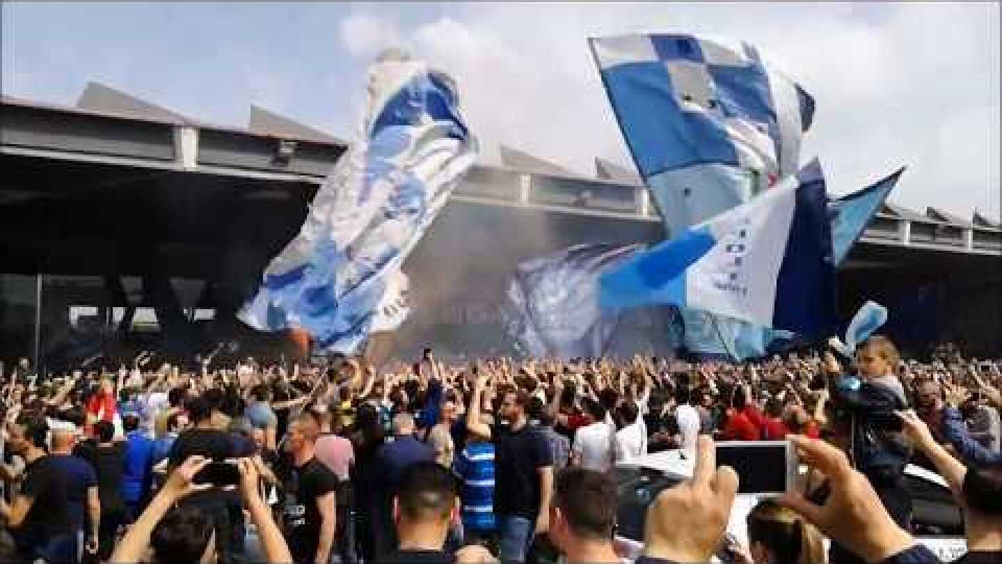Tifosi del Napoli alla Stazione Centrale