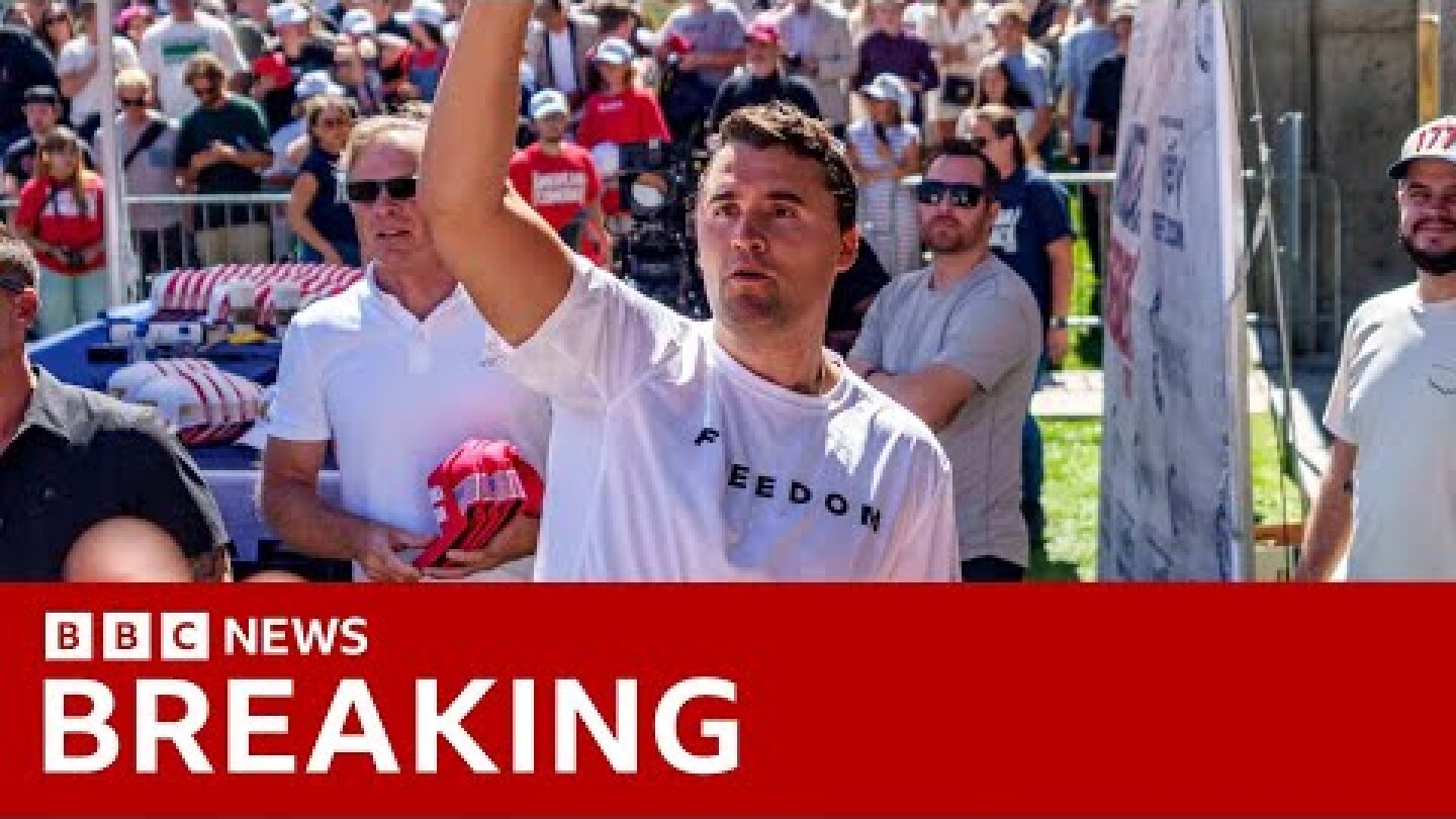 US right-wing influencer Charlie Kirk shot dead on Utah campus - gunman at large | BBC News