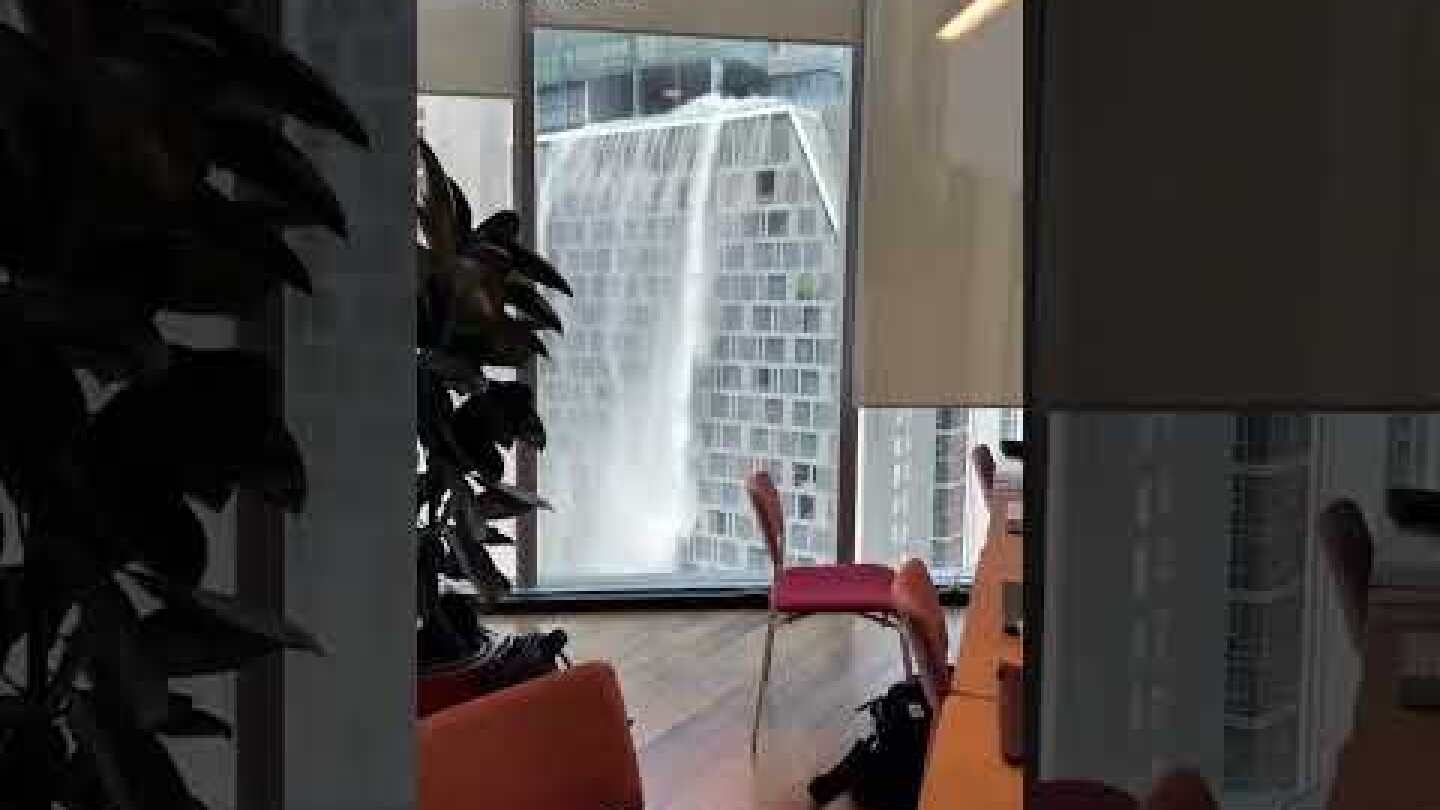 Myanmar earthquake causes rooftop pool to overflow in Bangkok