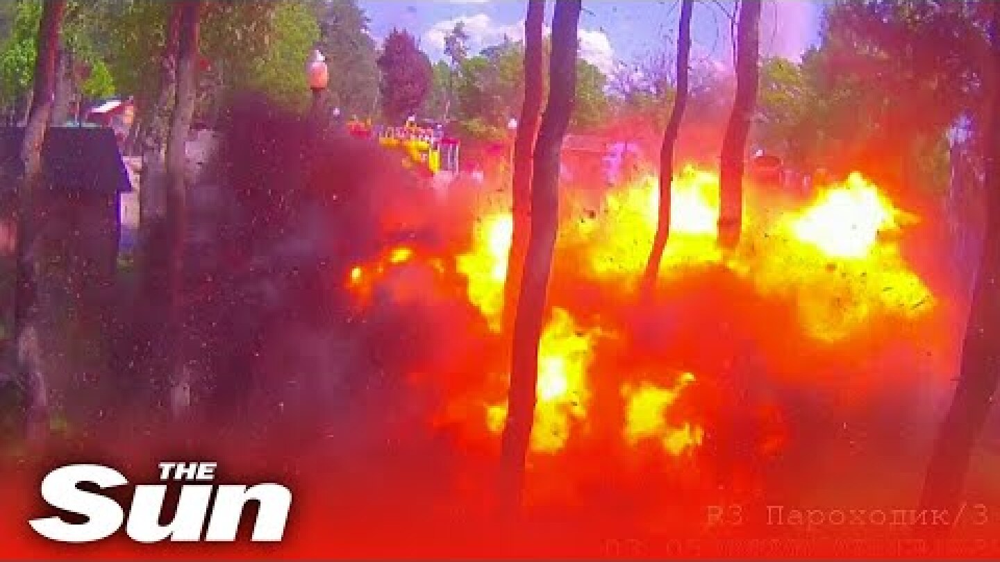 Russian rockets destroy children's amusement park in Kharkiv