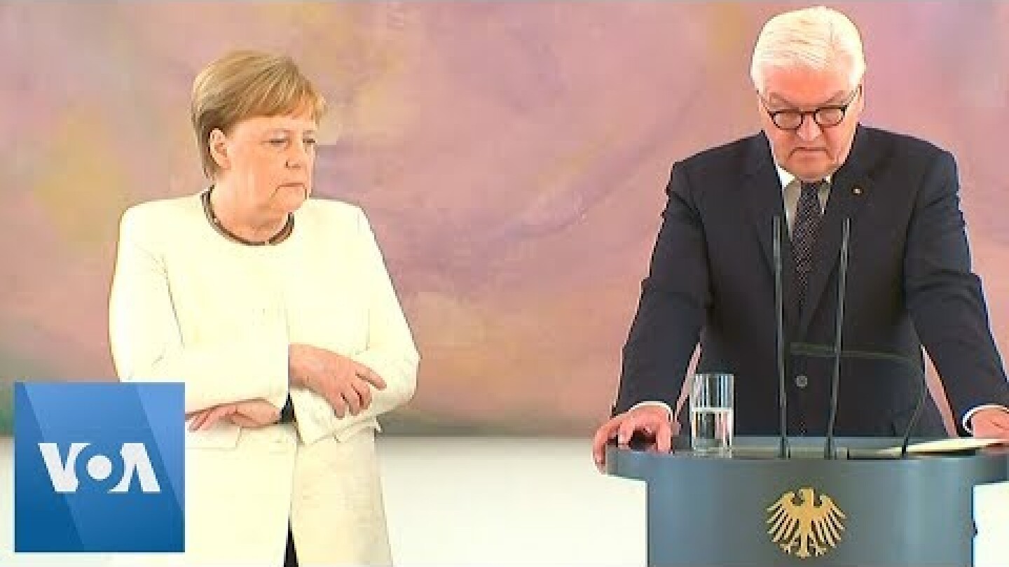 Germany's Chancellor Merkel Seen Shaking as She Met President Frank-Walter Steinmeier