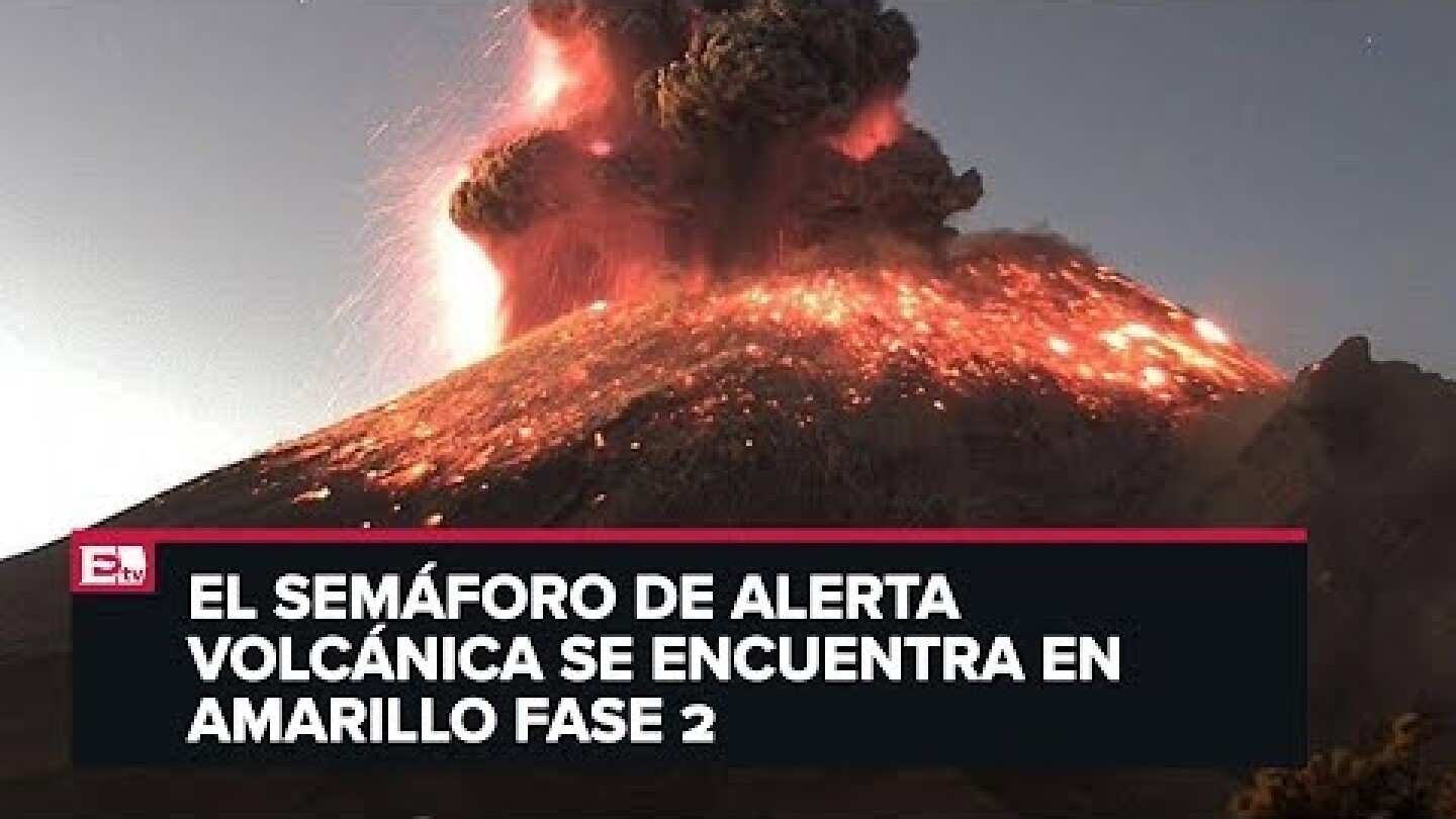 LO ÚLTIMO: Volcán Popocatépetl lanza material incandescente