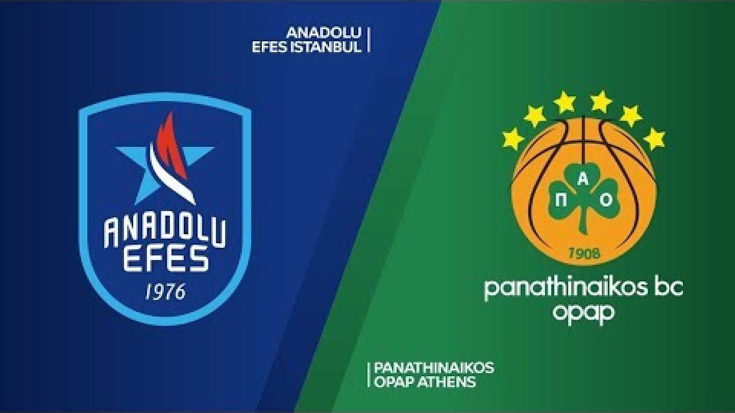 Anadolu Efes Istanbul - Panathinaikos OPAP Athens Highlights | EuroLeague RS Round 7