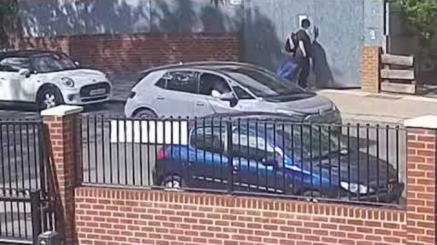 A woman accused of murdering her friend was seen on video dragging a suitcase around the streets LDN