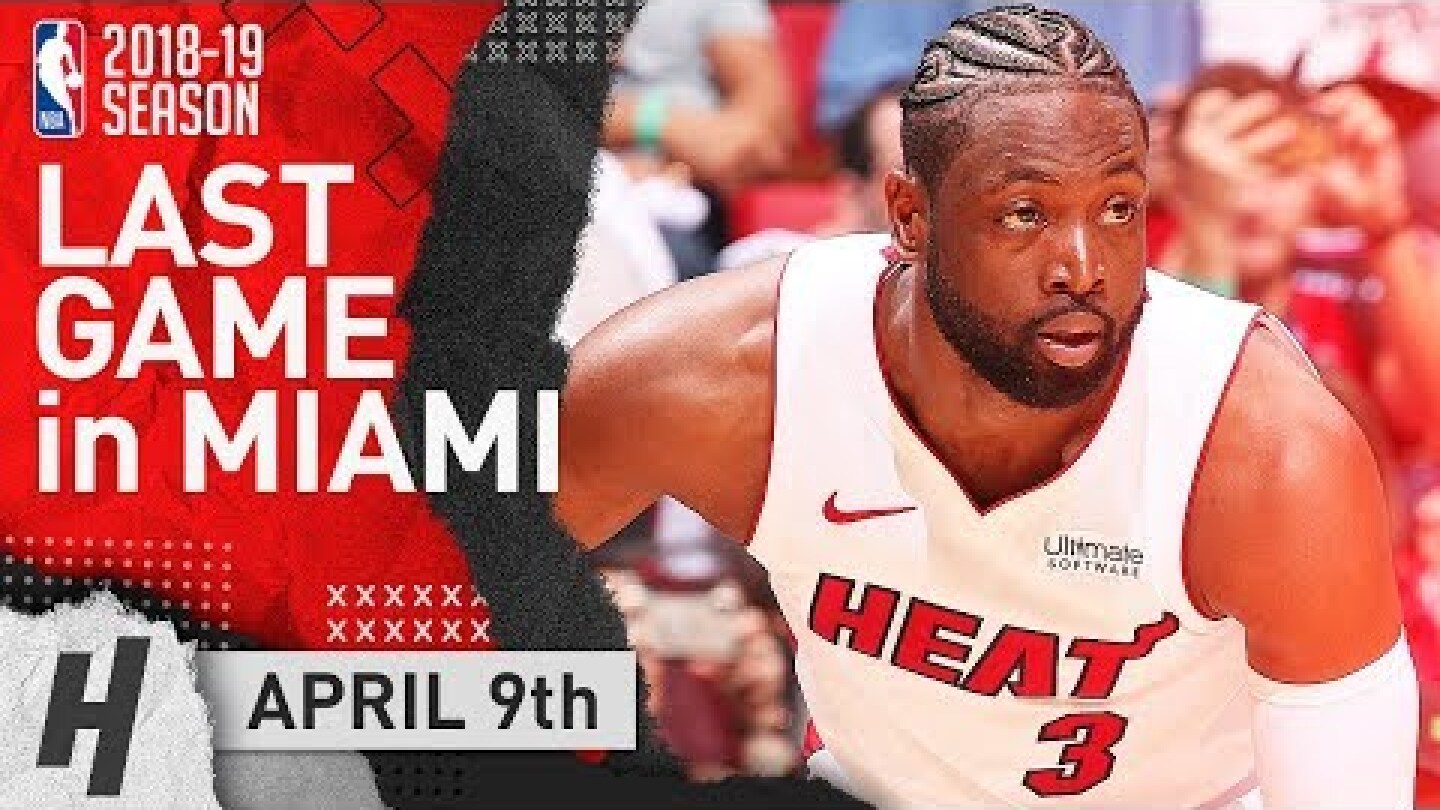 Dwyane Wade LAST Game in Miami! Full Highlights vs 76ers 2019.04.09 - 30 Points, LEGEND!