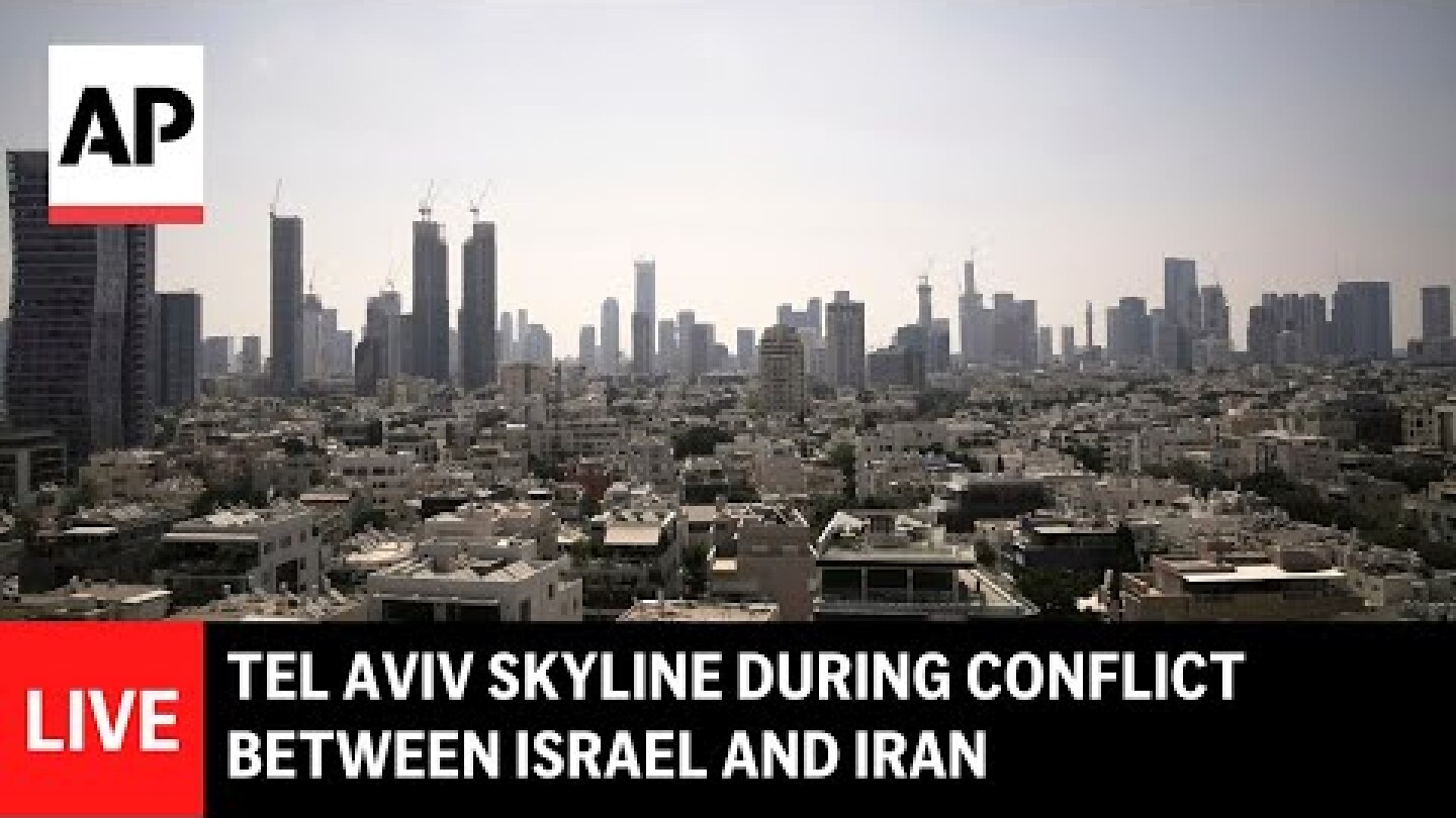 LIVE: Tel Aviv skyline during conflict between Israel and Iran