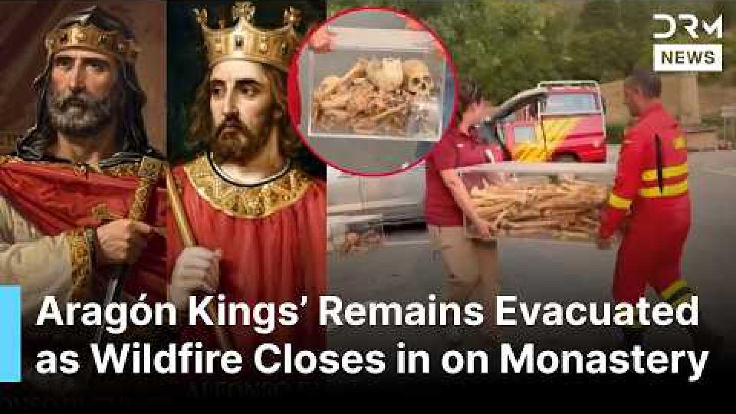 RARE VIDEO: Aragón Kings’ Remains Evacuated as Massive Wildfire Closes in on Monastery | AL1B