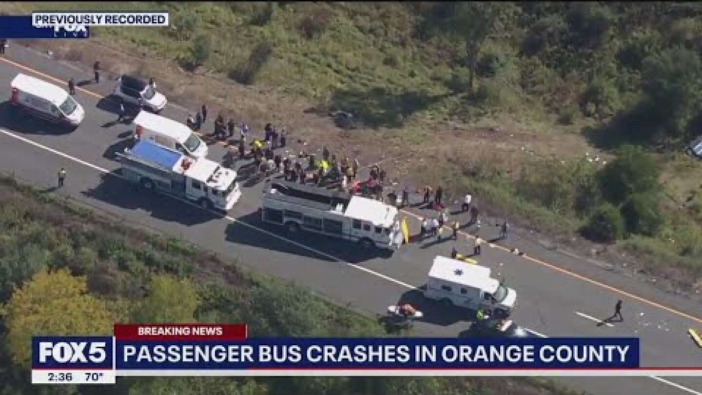 Breaking news: Bus crash in Orange County, NY