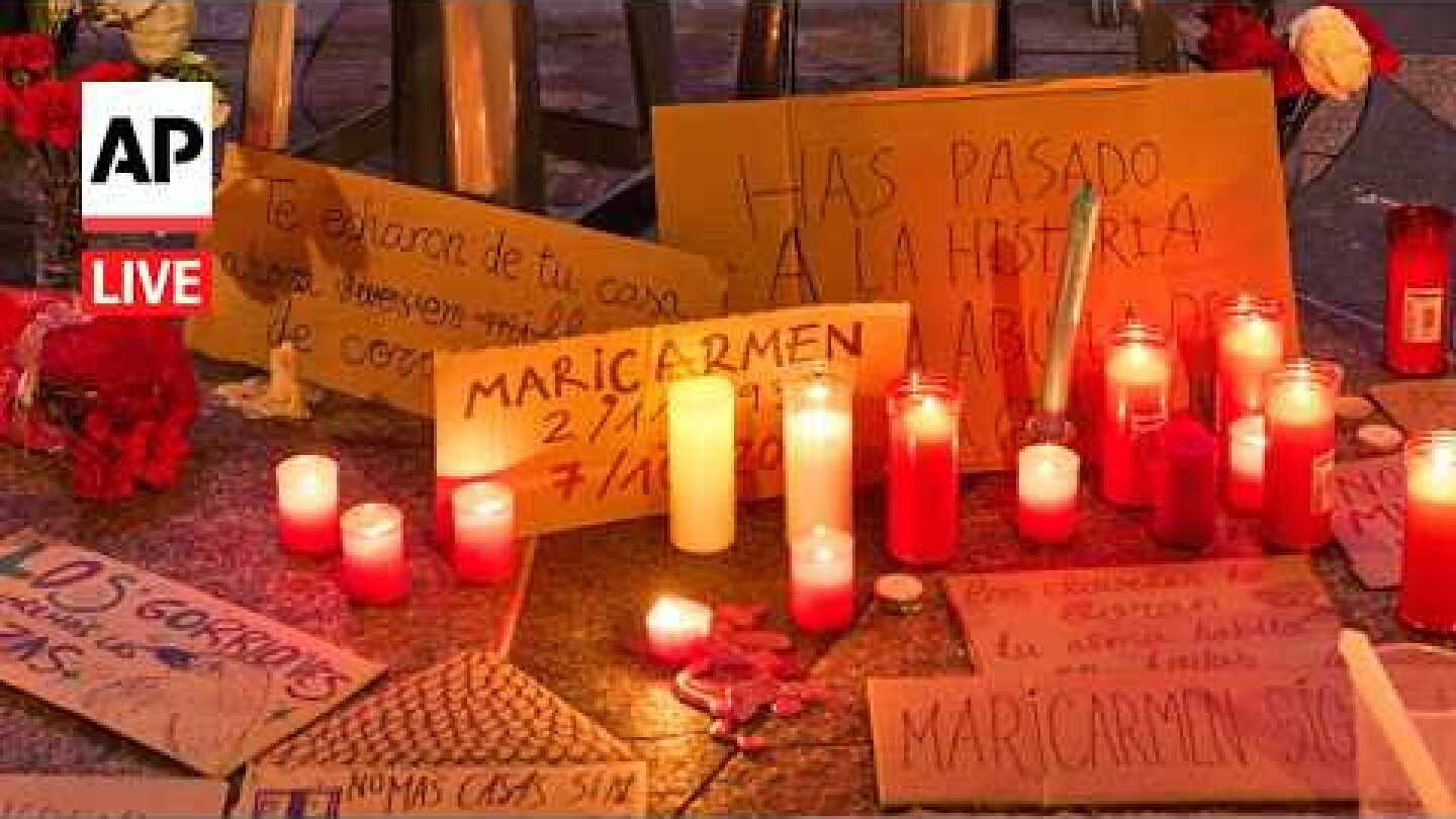 LIVE: Madrid protesters mourn Maricarmen after death of the 87-year-old whose eviction shook Spain