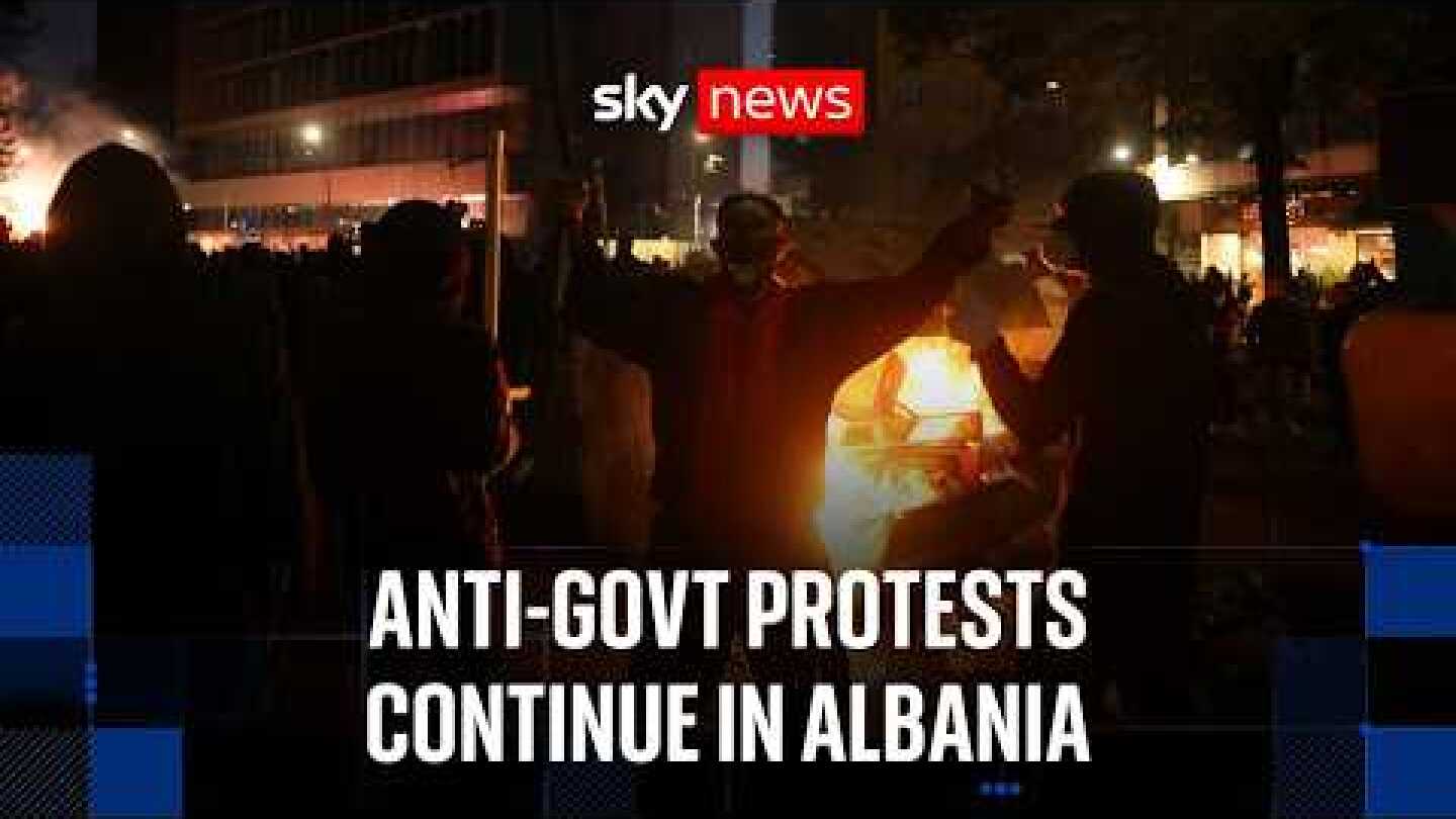 Violence continues in anti-government protests in Albanian capital