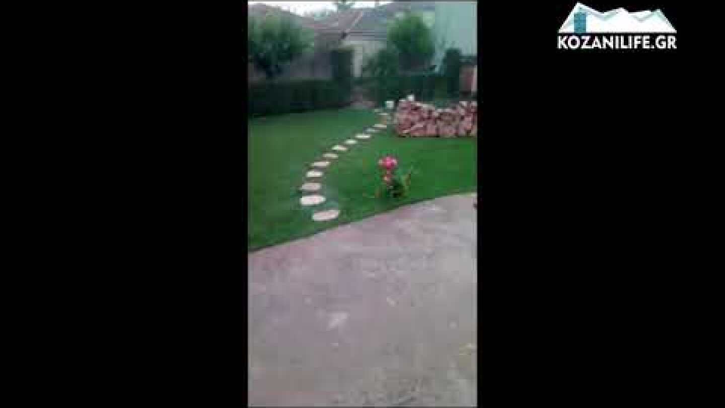 Χαλαζόπτωση στον Κρόκο Κοζάνης