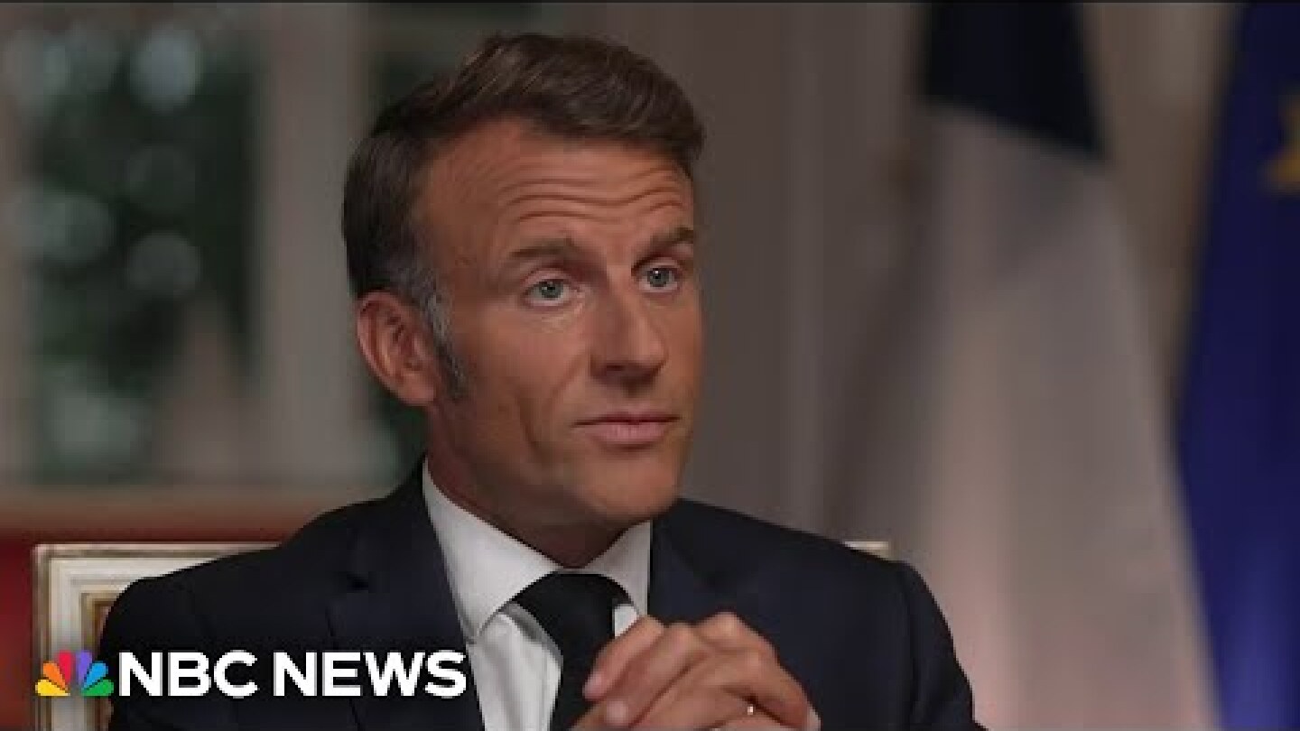 French President Emmanuel Macron responds to Trump's comments about a Ukraine deal from Putin