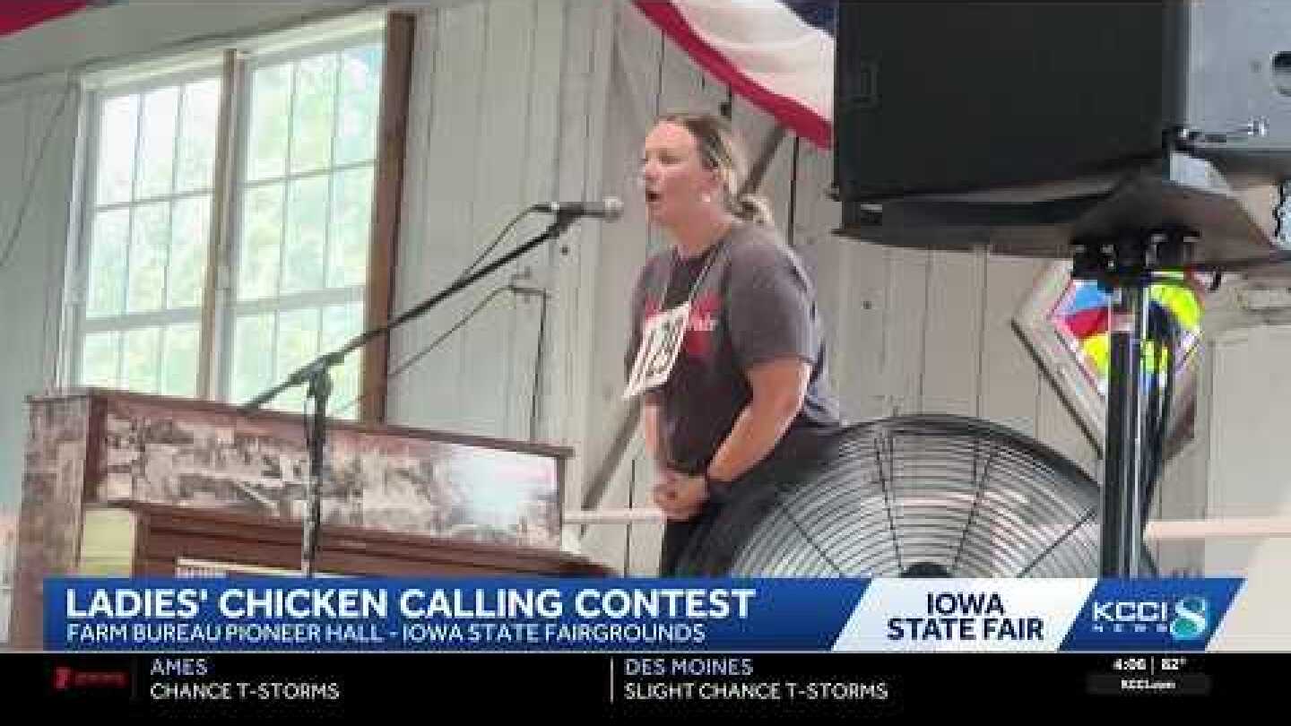 Ladies' chicken calling contest celebrates family tradition at Iowa State Fair