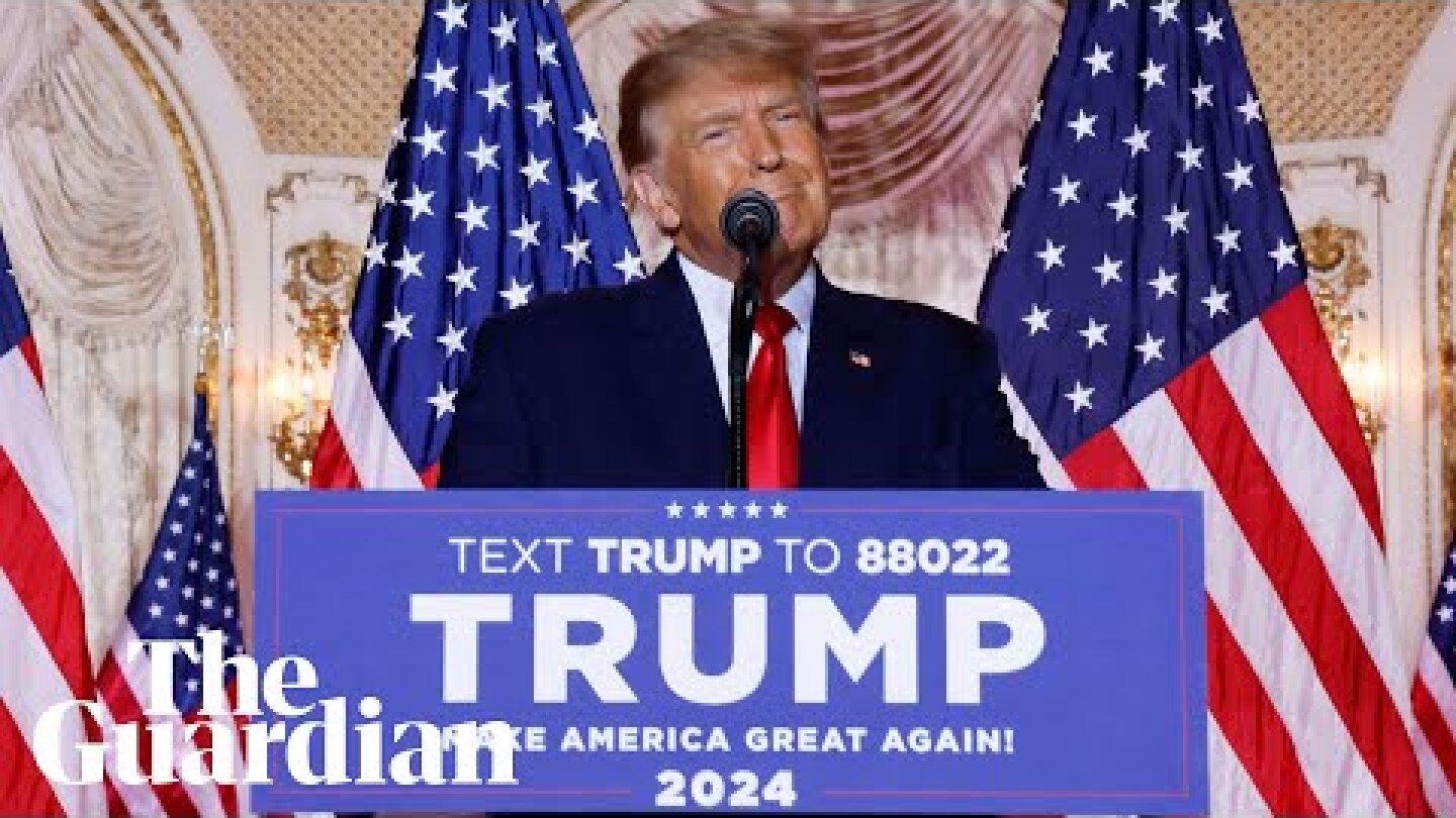 Donald Trump announces 2024 presidential run