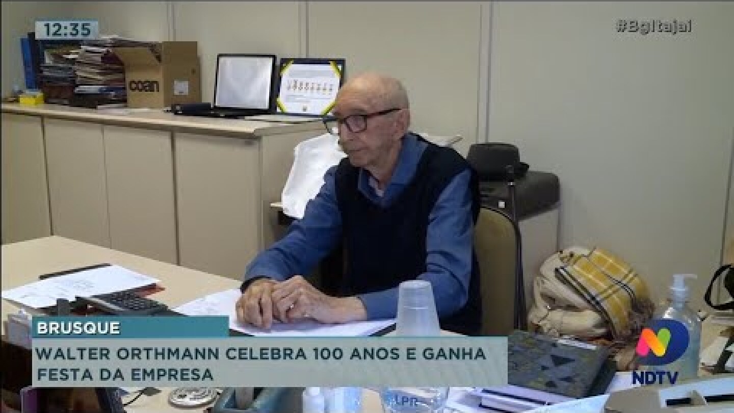Walter Orthmann celebra 100 anos e ganha festa da empresa