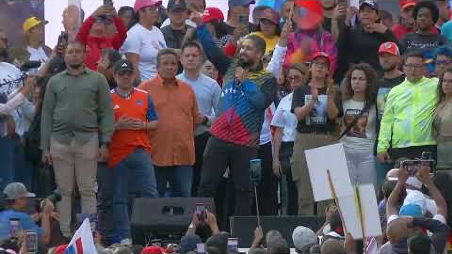 LIVE: Maduro supporters protest one month after Venezuelan president's ousting