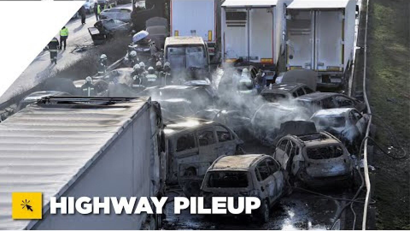 Highway Pileup in Hungary Involves Over 40 Vehicles