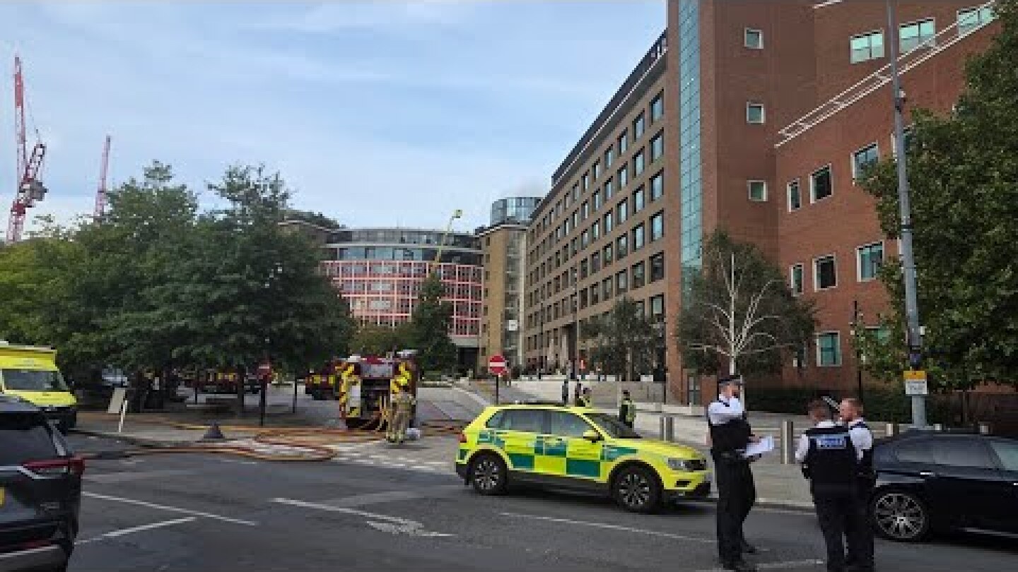 Fire at bbc television centre in white city west london