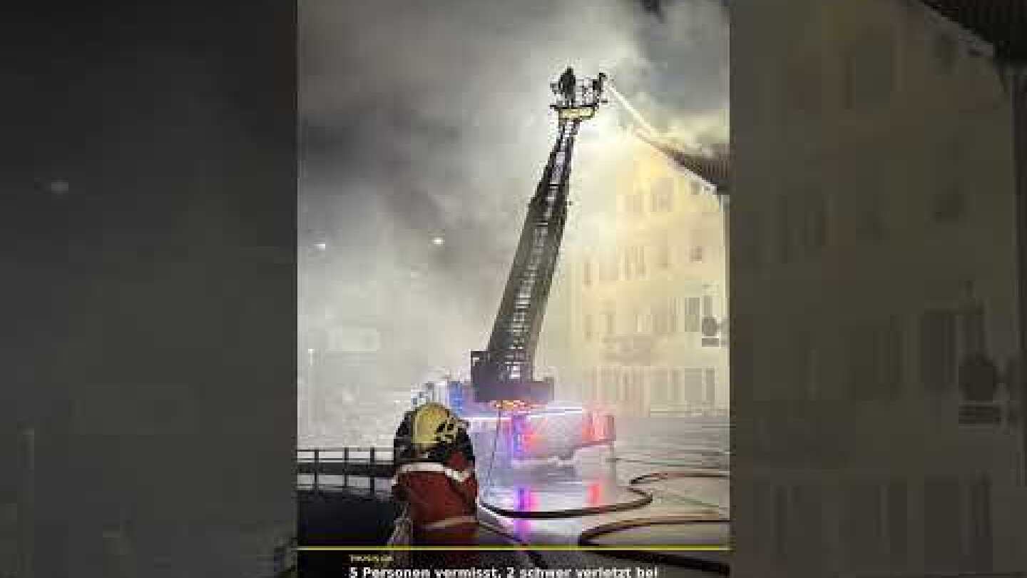 Thusis GR: 5 Personen vermisst, 2 schwer verletzt bei Brand