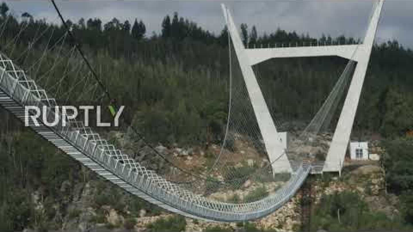 A bridge too far? World's longest pedestrian suspension bridge to open in Portugal