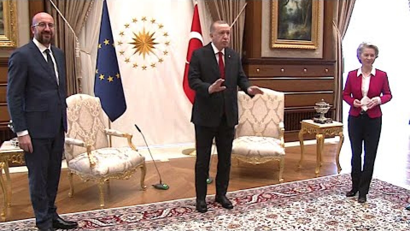 06.04.2021 - Recep Tayyip Erdoğan, Ursula von der Leyen & Charles Michel