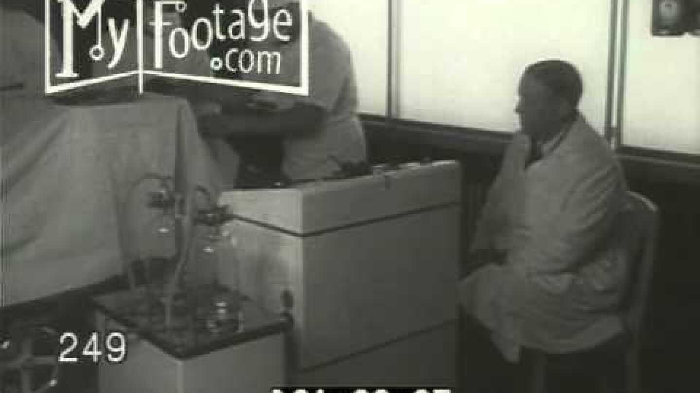 1949 Professor António Egas Moniz Examines Head X-Ray