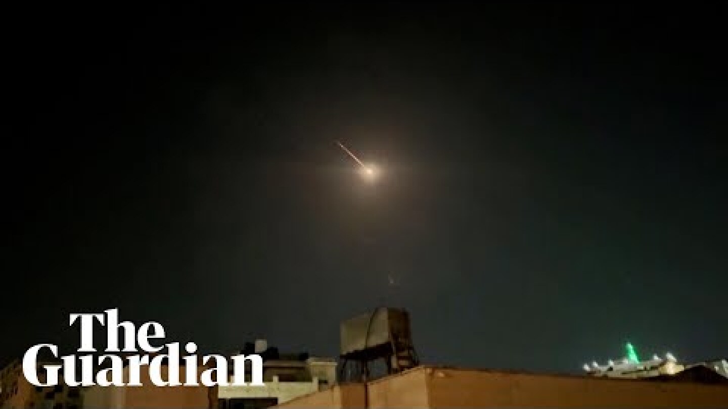 Explosions seen over Israel and West Bank after Iran launches drones and missiles
