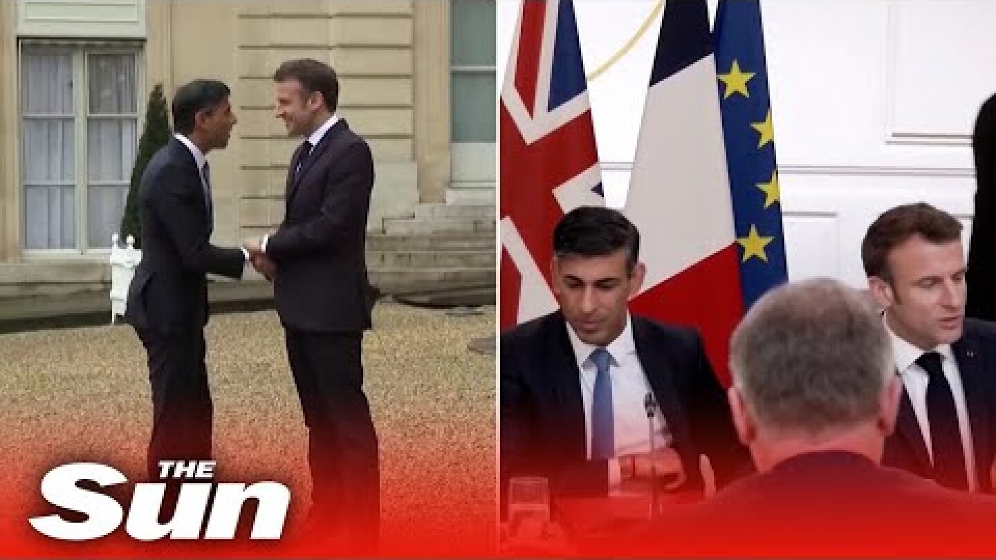 Emmanuel Macron welcomes Rishi Sunak in Paris for bilateral summit