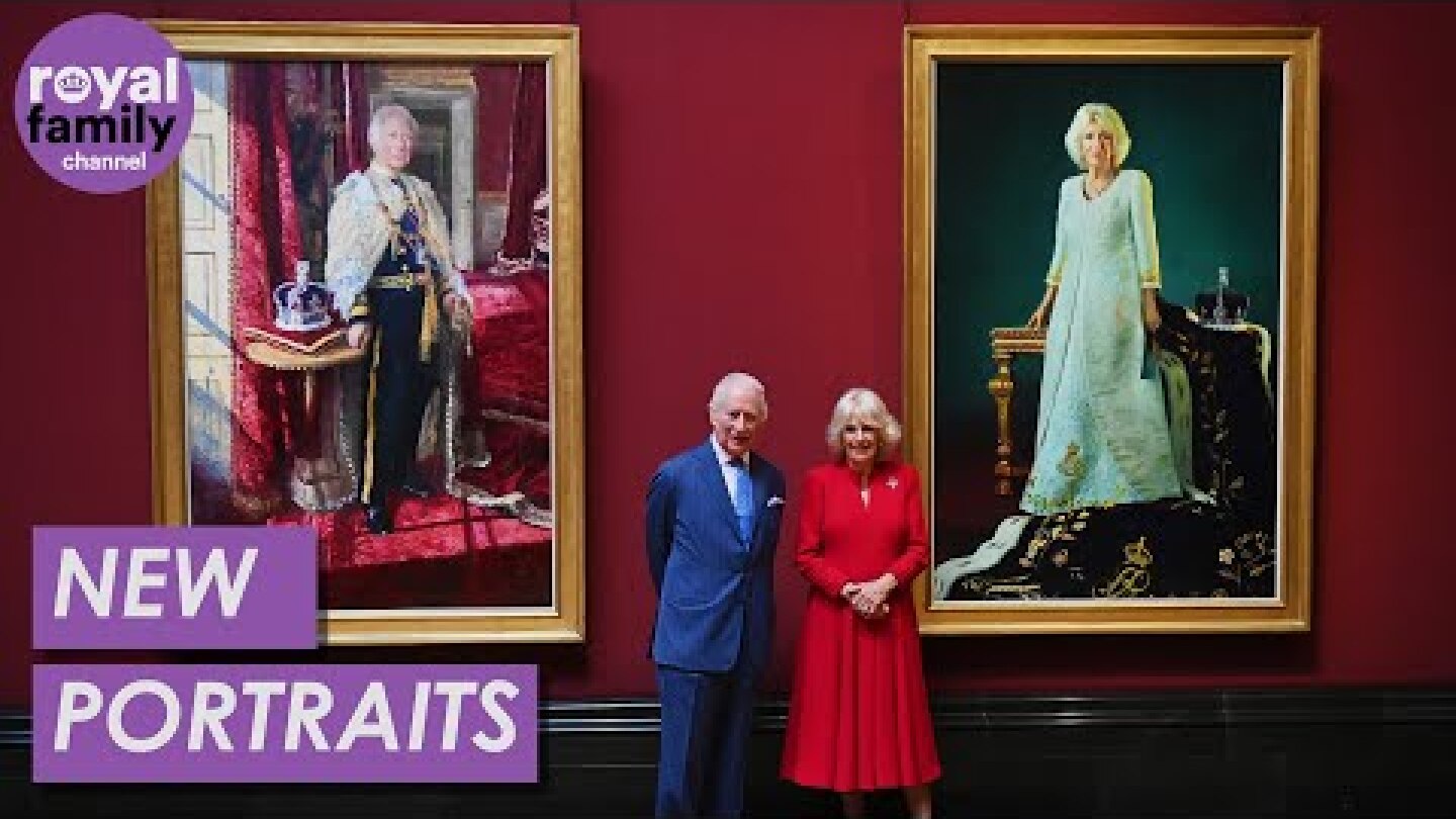 King Charles and Queen Camilla Pose With New Portraits