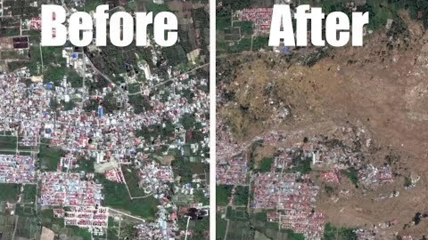 Satellite images show Indonesia destruction