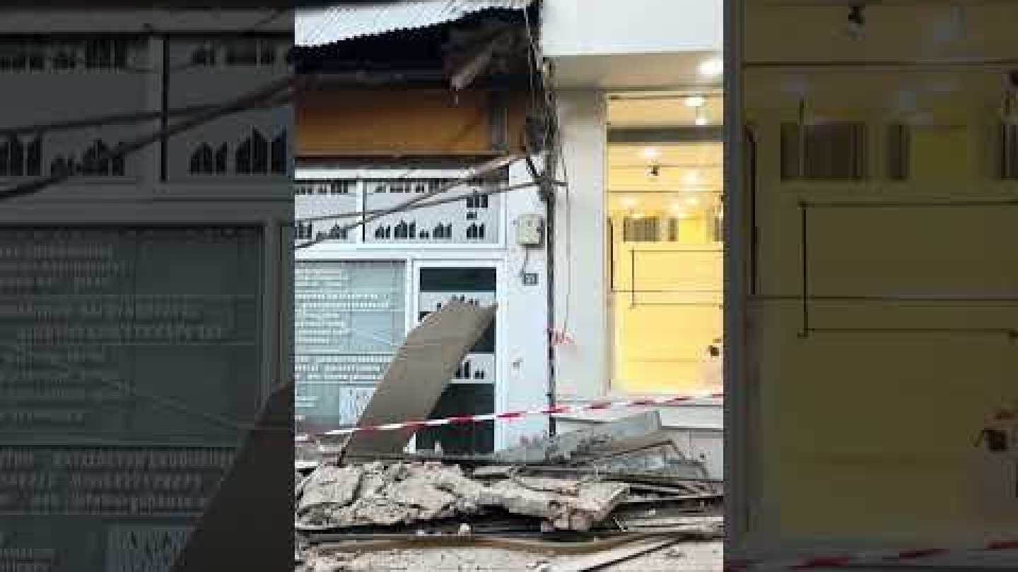 Κατάρρευση μπαλκονιού στο κέντρο της Θεσσαλονίκης