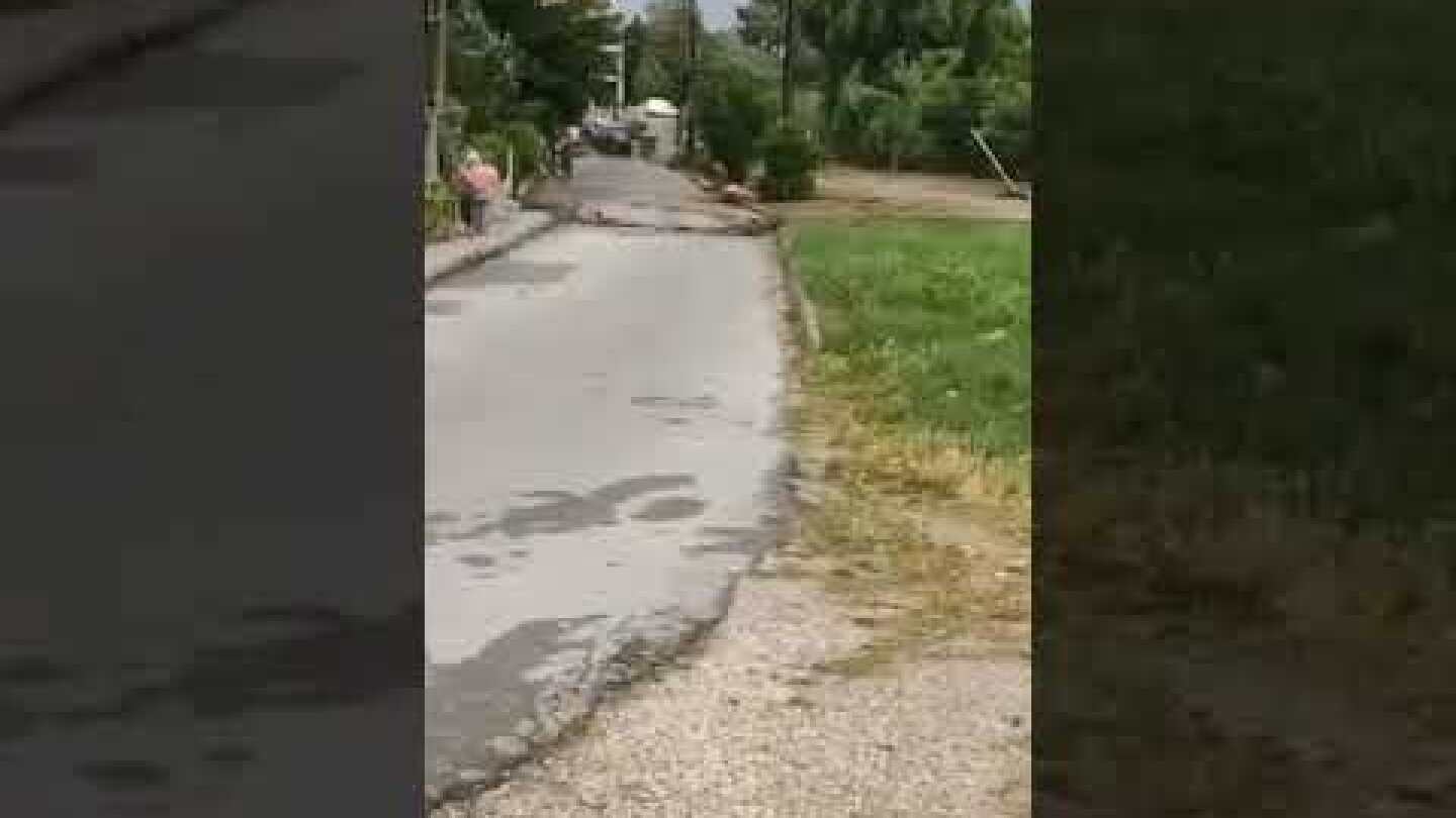 Σέρρες: Υπερχείλισε το ποτάμι στην κοιλάδα των Αγ. Αναργύρων (21/6/2020)