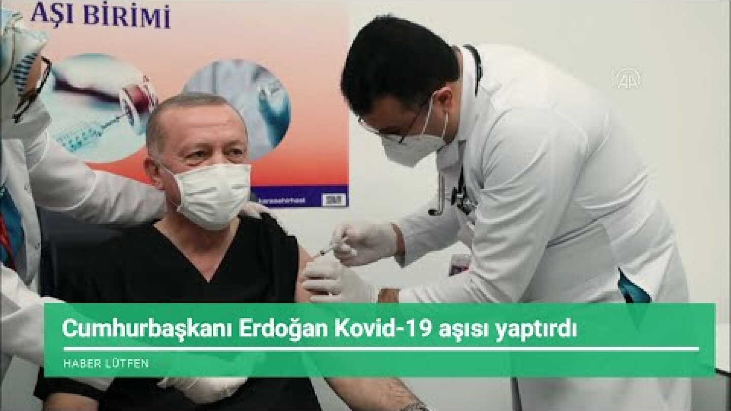 Cumhurbaşkanı Erdoğan, Ankara Şehir Hastanesi'nde Kovid-19 aşısı yaptırdı