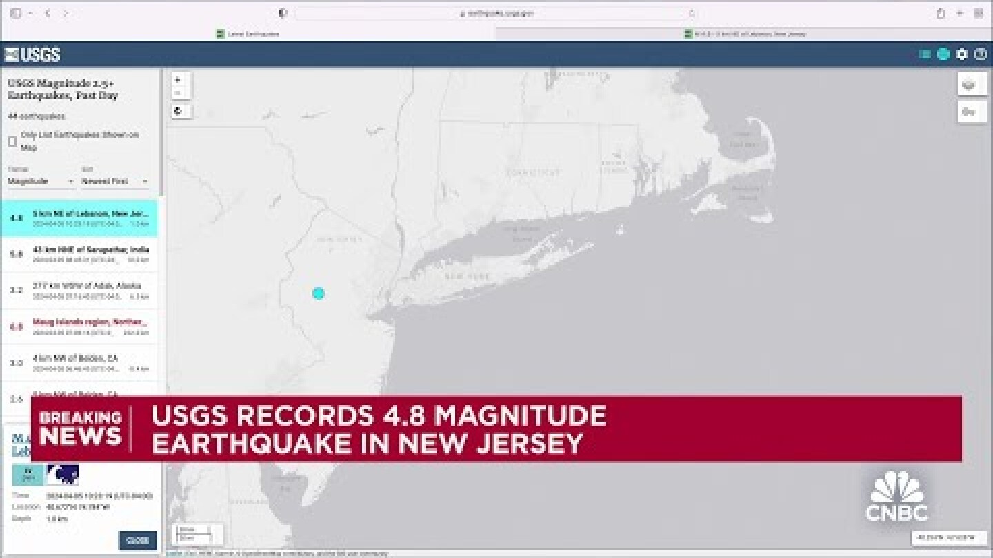 Magnitude 4.7 earthquake strikes Greater New York CIty region