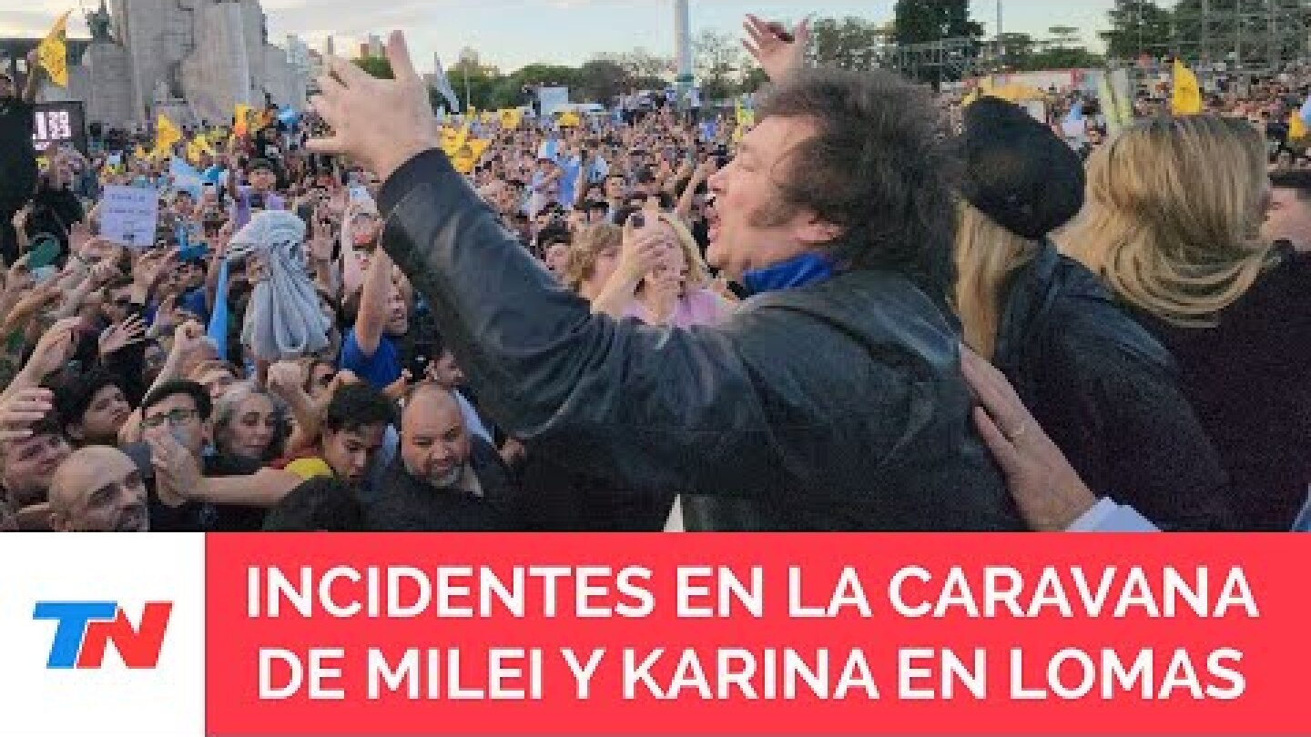 Incidentes en la caravana de Milei y Karina en Lomas de Zamora: Espert tuvo que ser evacuado en moto