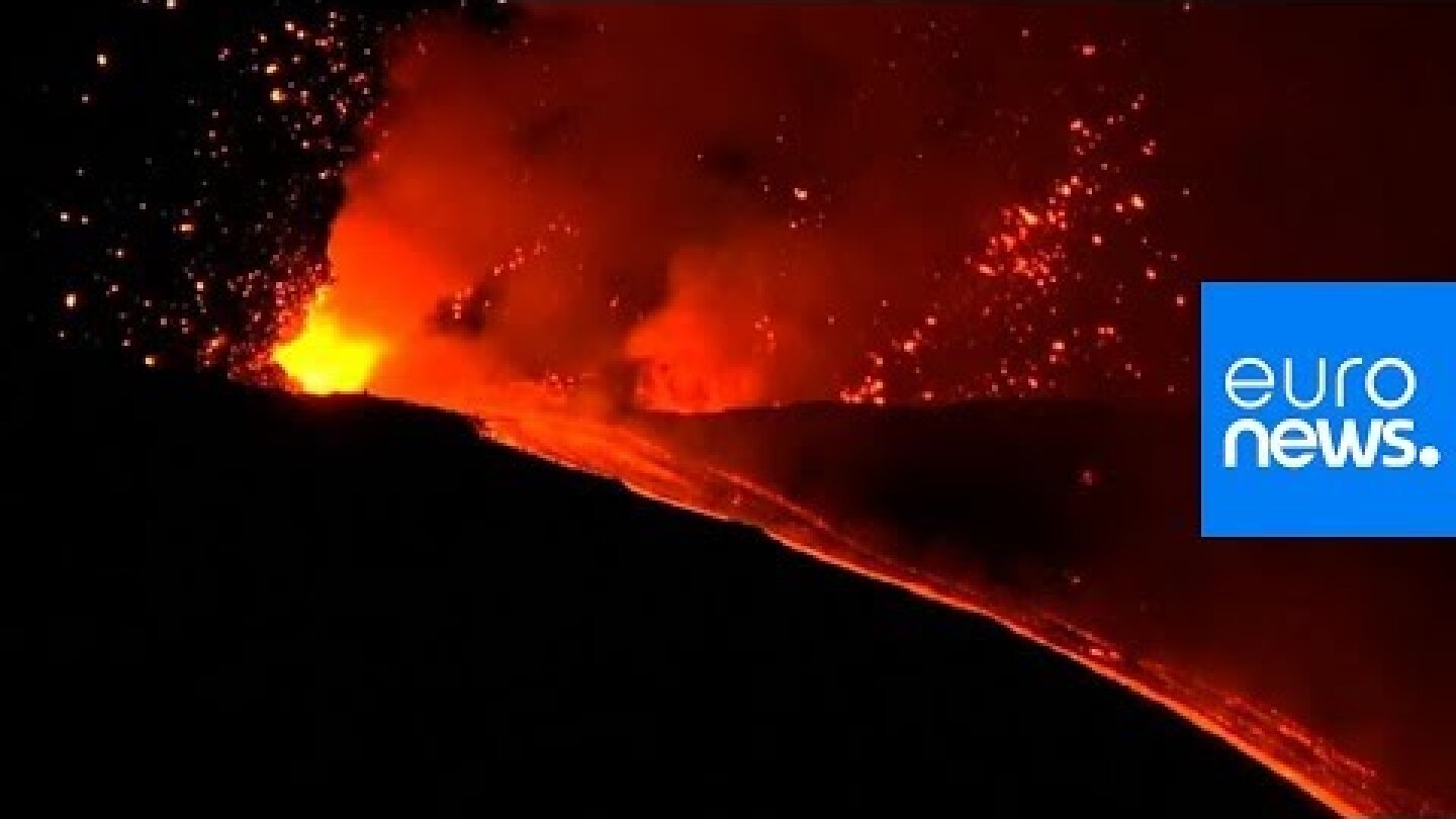 Watch: Sicily's Mount Etna bursts into life in early hours