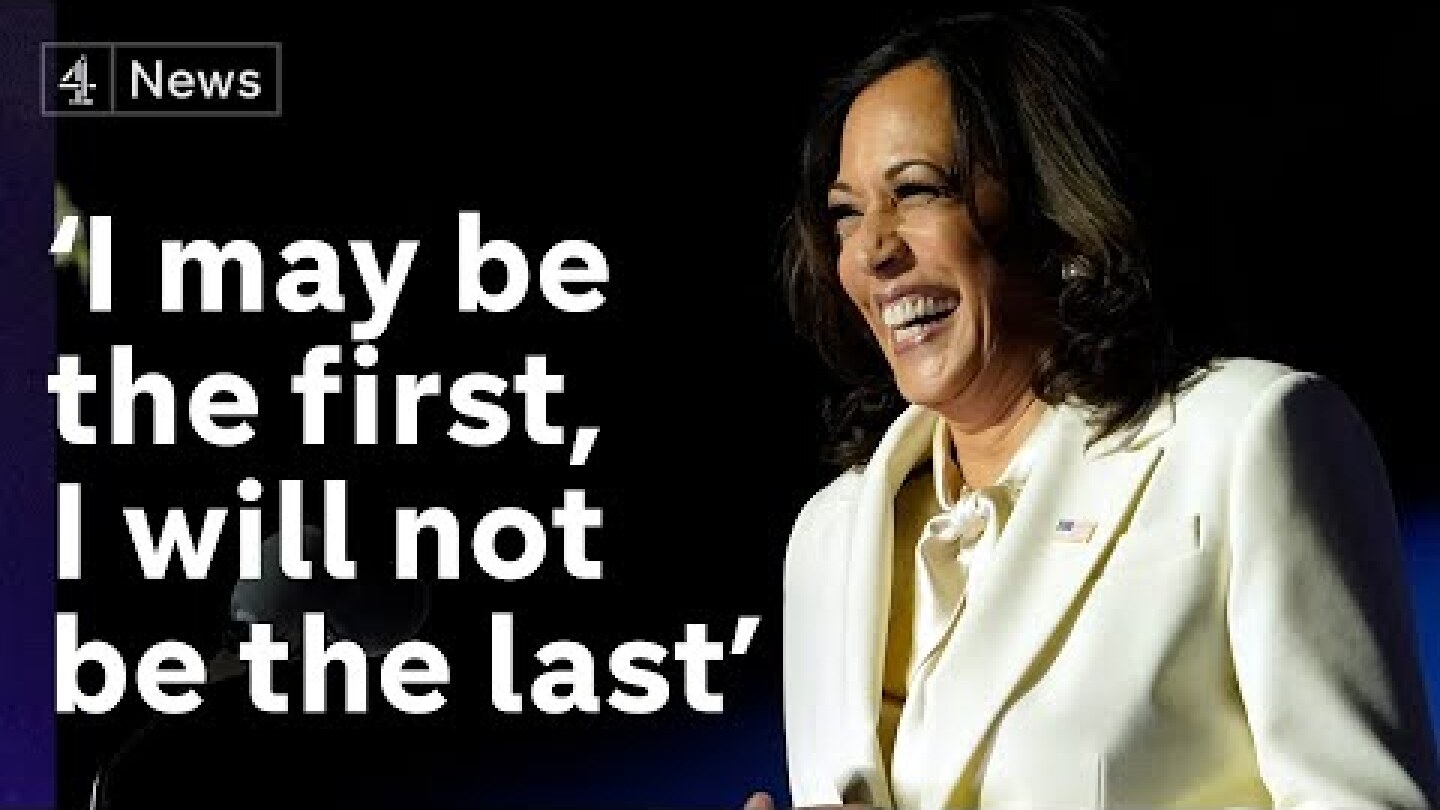 Kamala Harris speech: first female and Black US vice president speaks after election win
