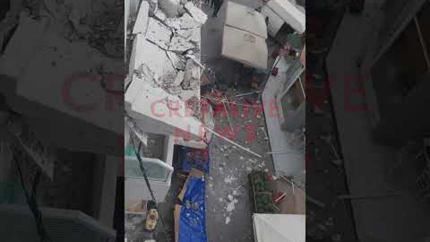 Ηράκλειο: Μπαλκόνι έπεσε πάνω σε πάγκο λαϊκής αγοράς