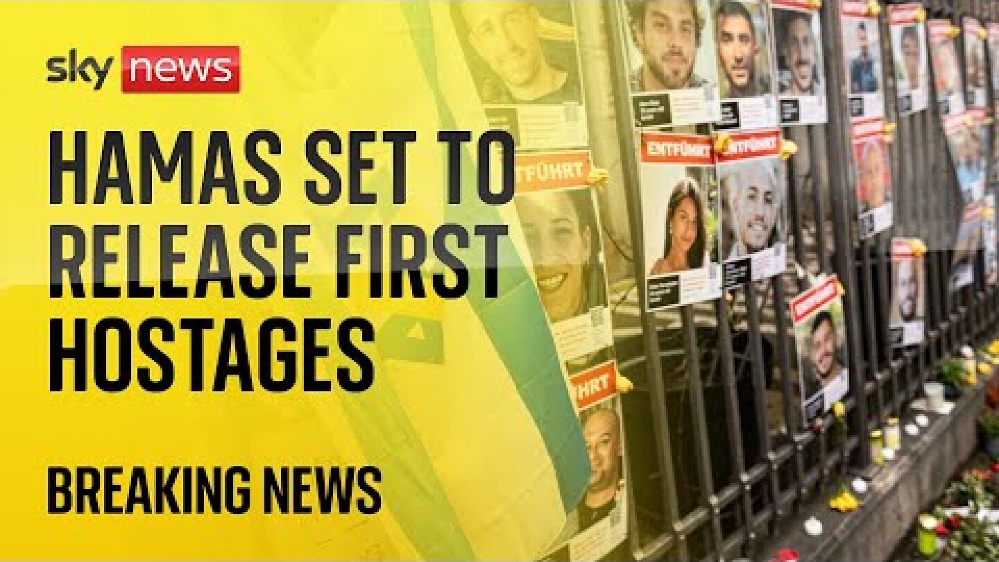 BREAKING: First Israeli hostages released by Hamas as part of Gaza ceasefire