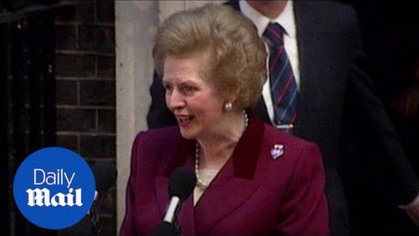 Margaret Thatcher resignation speech in 1990 - Daily Mail